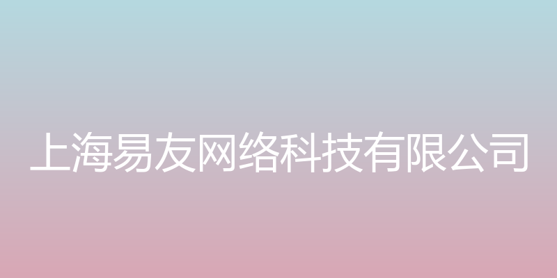 上海易友软件 - 上海易友网络科技有限公司